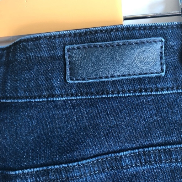 AG The Mila Ankle Sz 27 Super High Rise Skinny Frayed Crop Hem Dark Indigo Wash - Picture 5 of 16